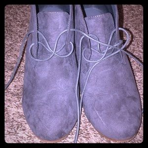 Gray booties